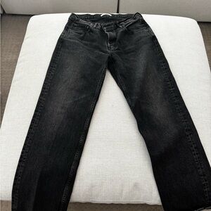 Moussy Charcoal Relaxed Fit/Wide Leg Jeans